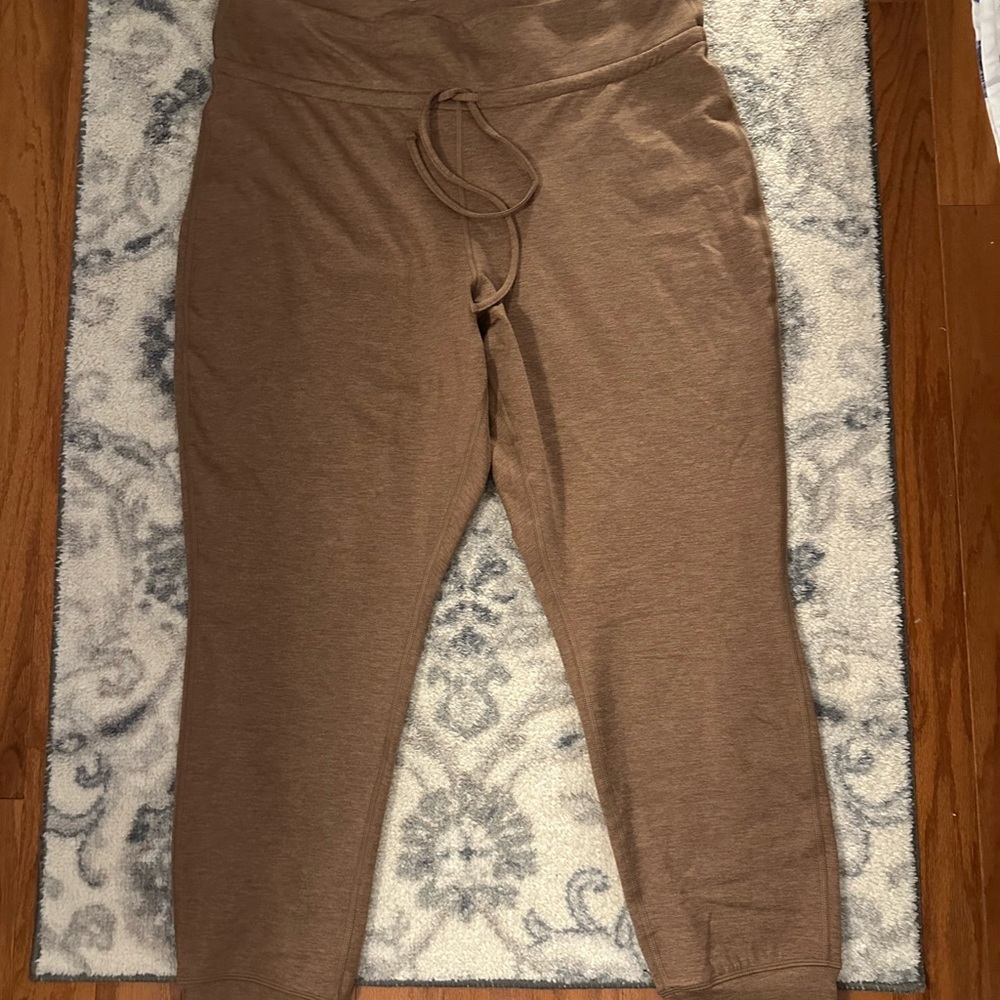 Womans Cozy Brown Jogger Pants